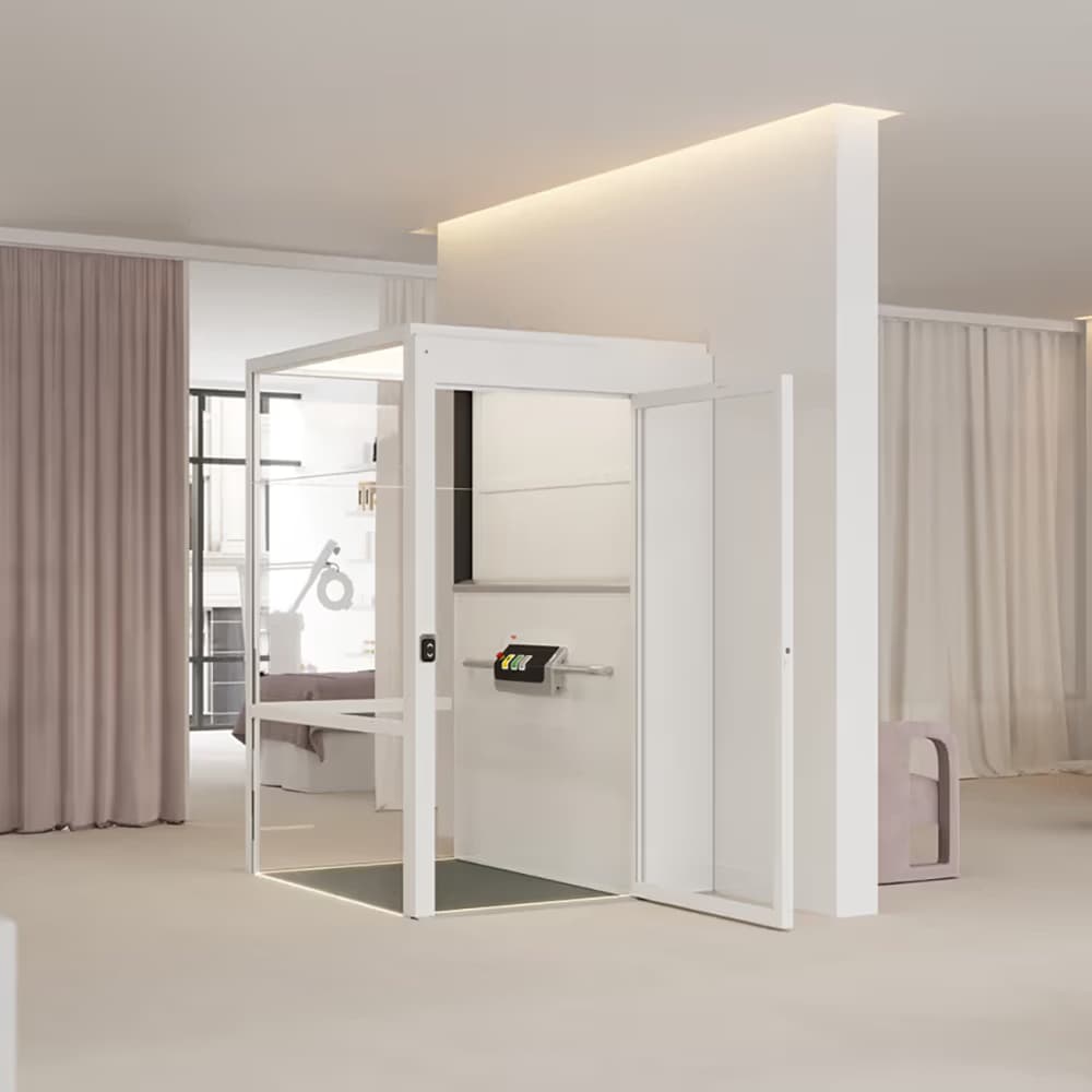 Der Cibes Clou Plus ist ein Glaslift welcher farblich an jedes Design im Innenbereich angepasst werden kann