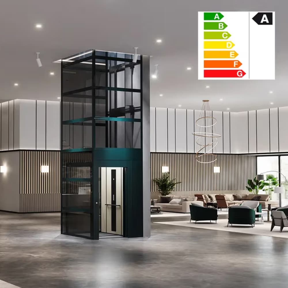 Der Cibes C1 Pure ist ein Kabnenlift mit Energieeffizienzklasse A