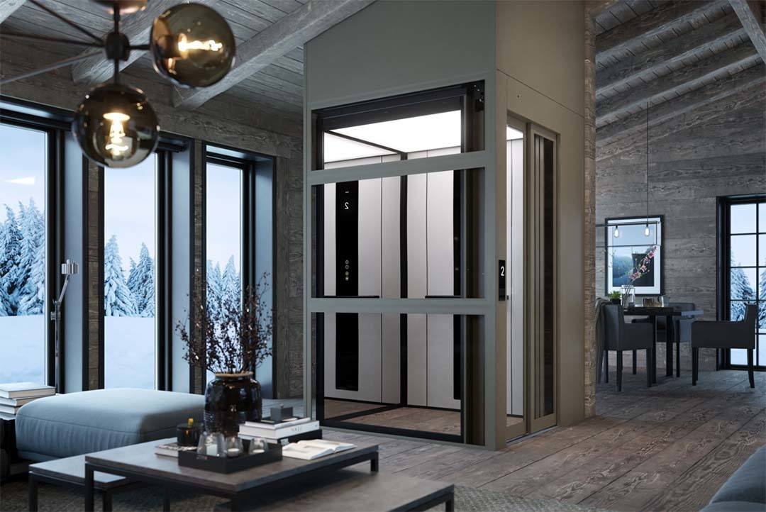 02 Personenlift in Privathaus in den Bergen Personenlift in Privathaus in den Bergen